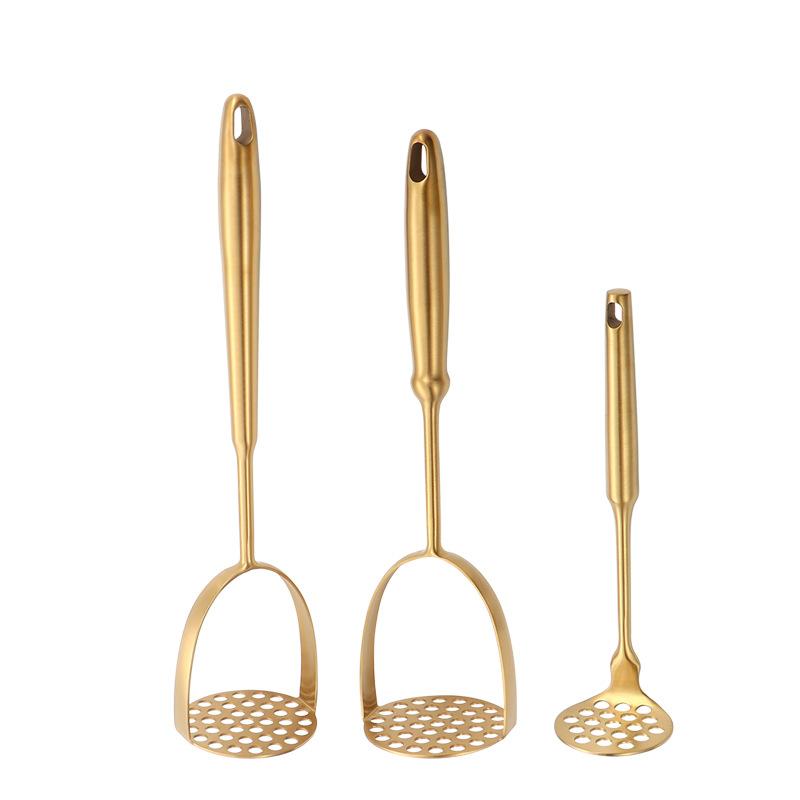 Stainless Steel Sweet Potato Mash Household Potato Press Kitchen Tools Manual Multifunctional Golden Mash Mash Press