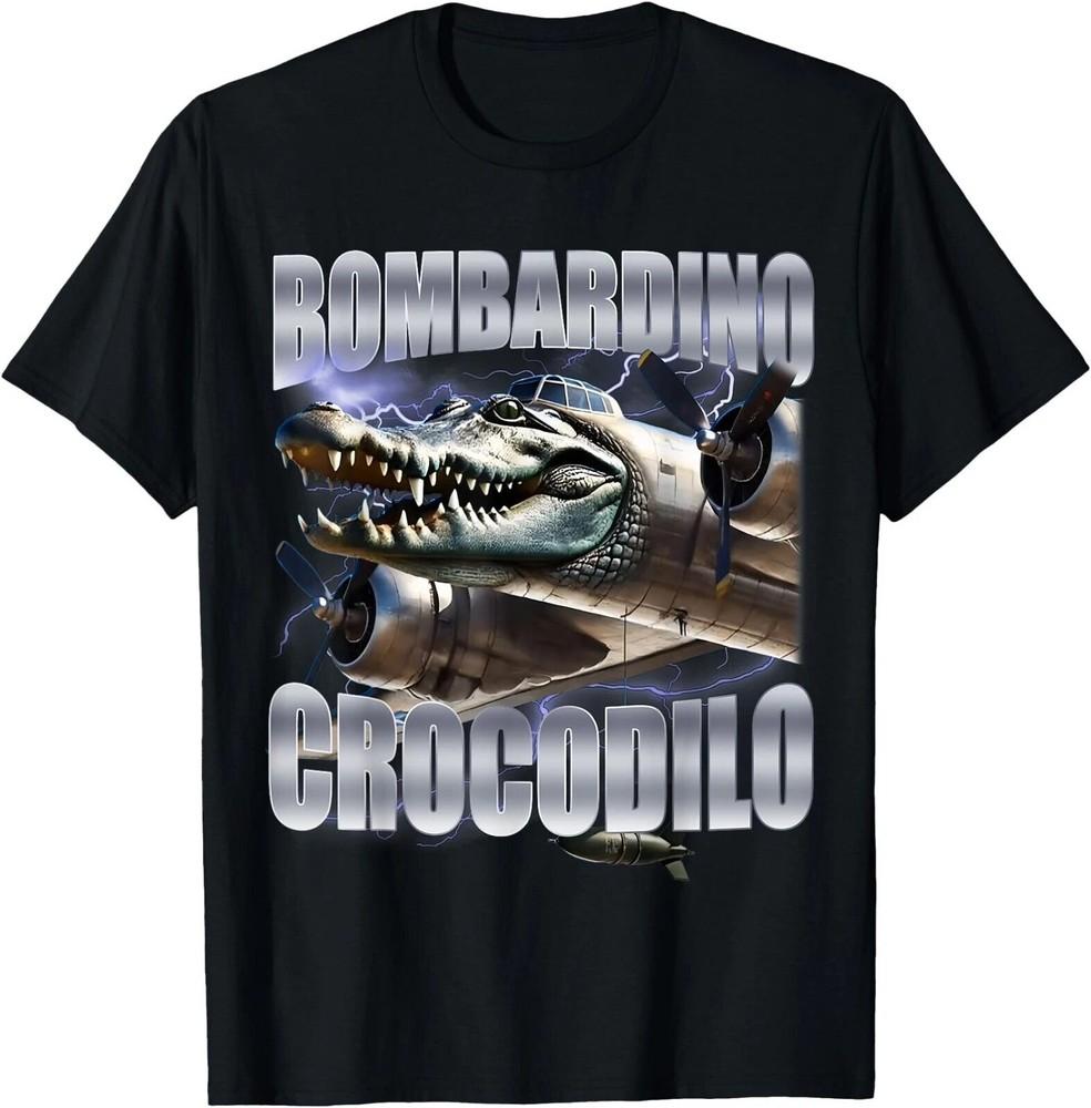 

Bombardiro CrocodiloItalian Brainrot Meme T-Shirt Unisex T-Shirt - Men s Summer Cotton Graphic Tee 5XL різнокольоровий