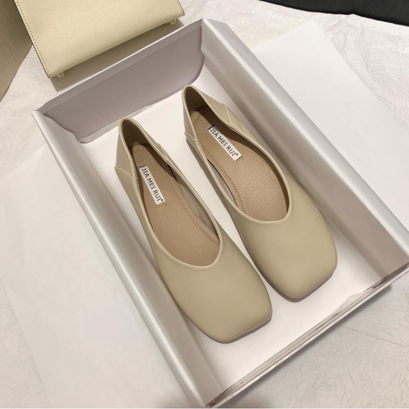 Doudou shoes women's shoes 2025 spring and autumn new loafers one-pedal lazy shoes grandma shoes flat evening shoes single shoes