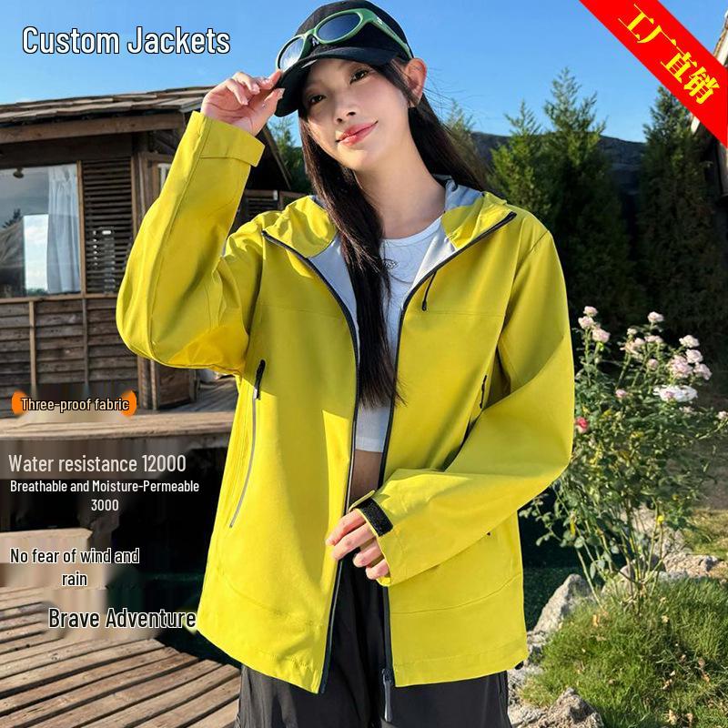 High-End T800 Three-Layer Windbreaker: Waterproof, Windproof Jacket for Men & Women – Ideal for Cycling & Mountaineering