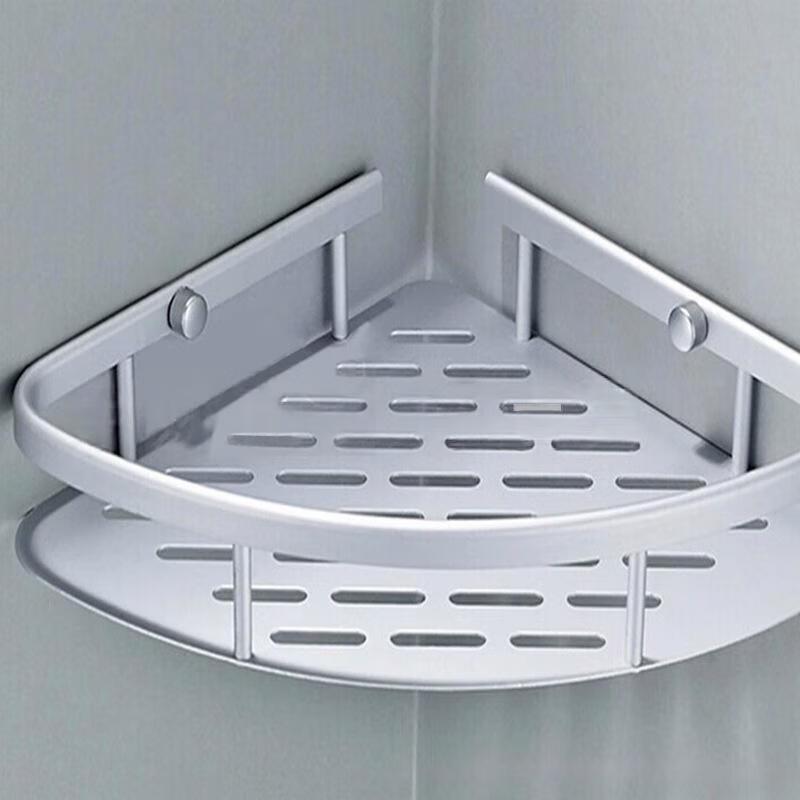 MDNG No-Drill Double-Layer Bathroom Corner Shelf