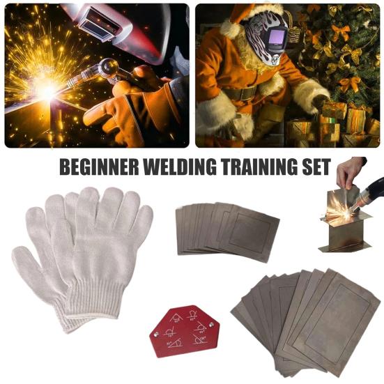 20Pcs/Set Welding Practice Kit Heavy Duty Training Plate DIY Welding Coupons Beginner Welding Skills Enhancement