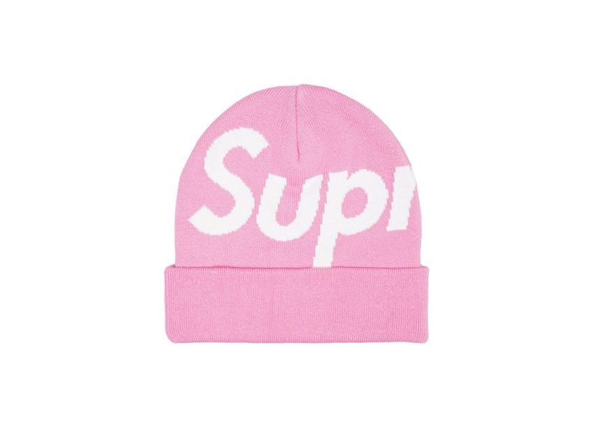 Supreme Big Logo Beanie Pink One-Size