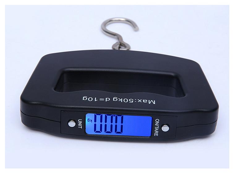 50kg Portable Electronic Handheld Backlit Scale for Luggage, Fishing, or Household Use