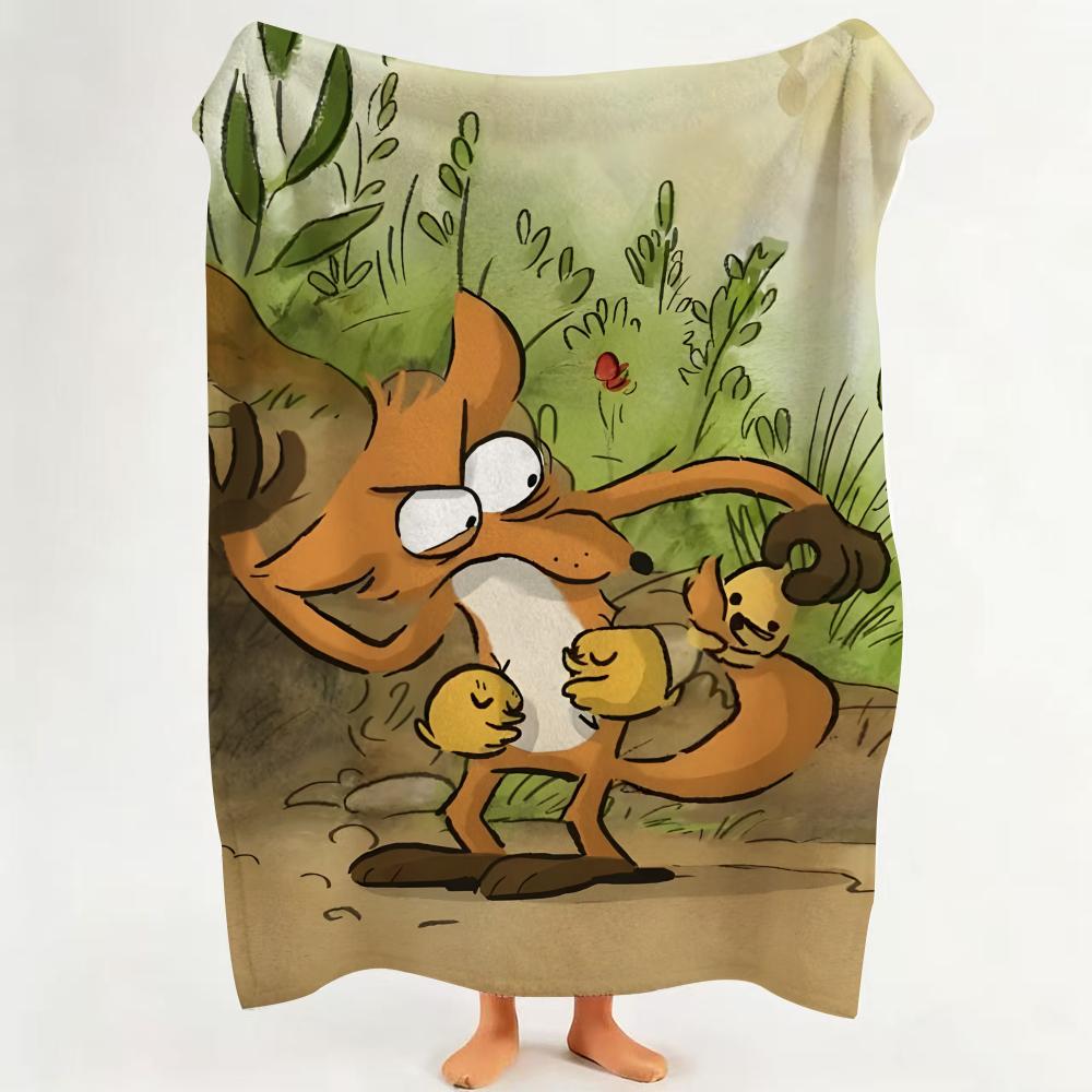 

Movie T The B Big B Bad F Fox A And O Other T Tales Flannel Blanket Suitable for Sofa Living Room Bedroom 75cmx90cm