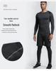 Men's Quick-Dry Sports Suit: Tight-Fitting Running & Basketball Three-Piece Set (Breathable Long Sleeve Top & Pants)