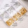 6 Grids Multi-Size Nail Art Studs Black And Silver Tone Cone Spike Nail Jewels  Punk Style Nail Art