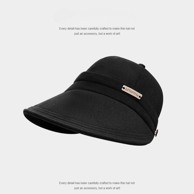 Spring and autumn sunshade sunscreen versatile big head circumference bucket hat women