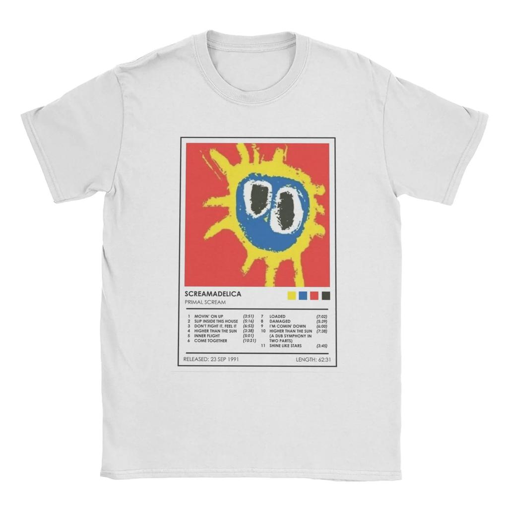 Primal Scream Screamadelica Bavlněné Unisex Tričko s Kulatým Výstřihem Nový Přírůstek