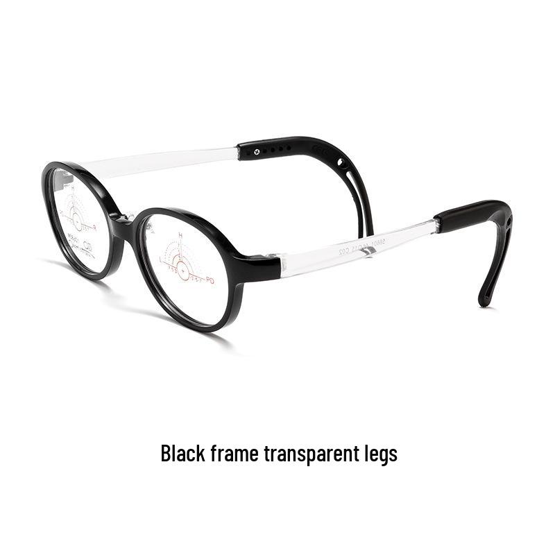 Top-Selling Professional Children's Glasses with Tomato-Style Silicone Nose Pads, Ultra-Light Transparent Gray Unisex Frame