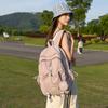 Summer New Nylon Lightweight Sports Travel Ins Large Capacity Solid Color Student Couple Backpack