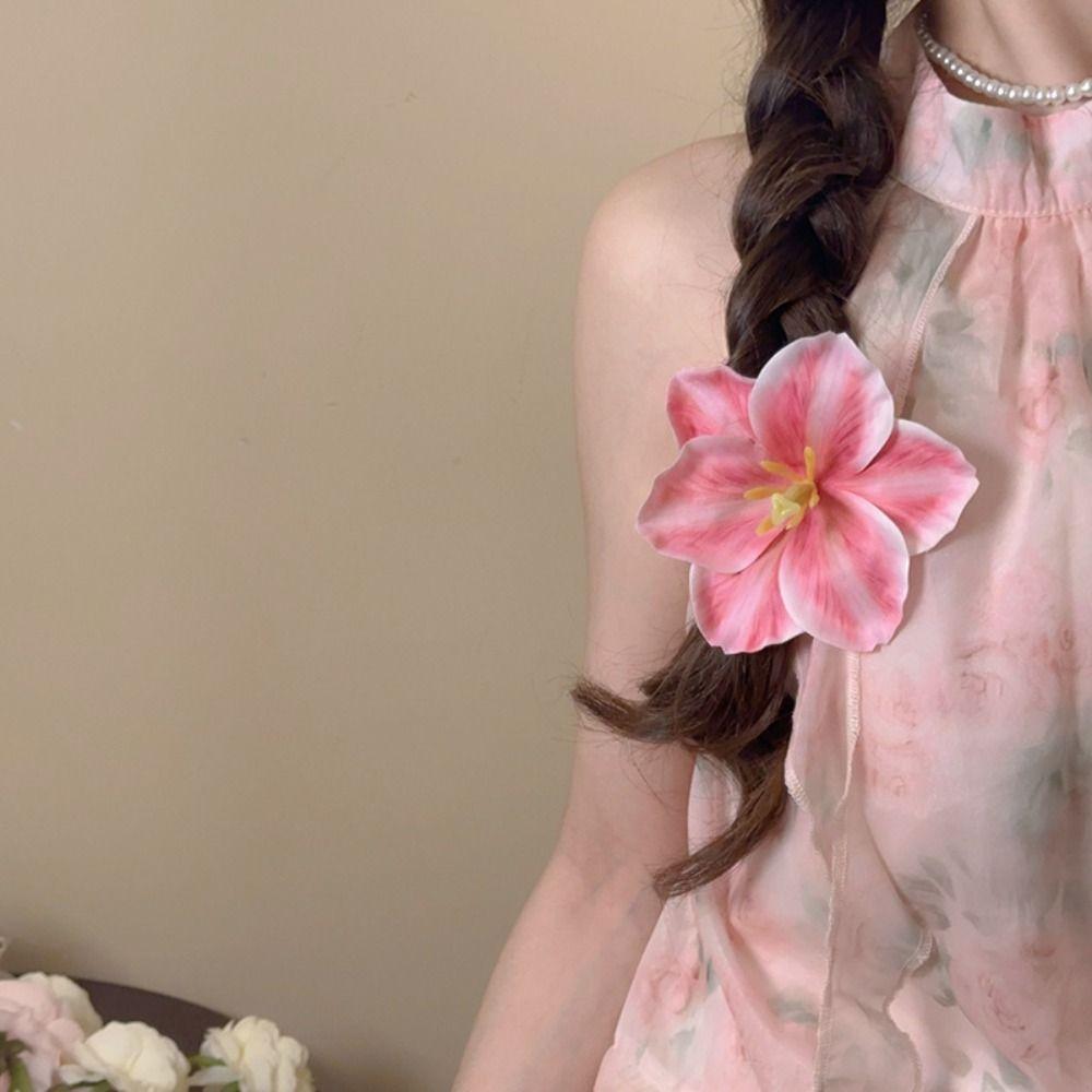 Vacation Style Headwear Flower Hair Clip Cloth Bohemian Style Hair Clip Sweet Flower Hairpin  Girl