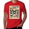 T-shirt poster farfalla vintage vestiti carini top estivo vestiti hippie t-shirt uomo