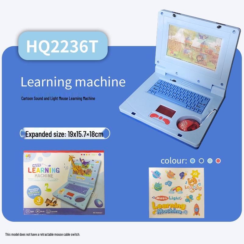 Laptop interactiv de învățare pentru bebeluși cu mouse, lumini și muzică pentru dezvoltare timpurie