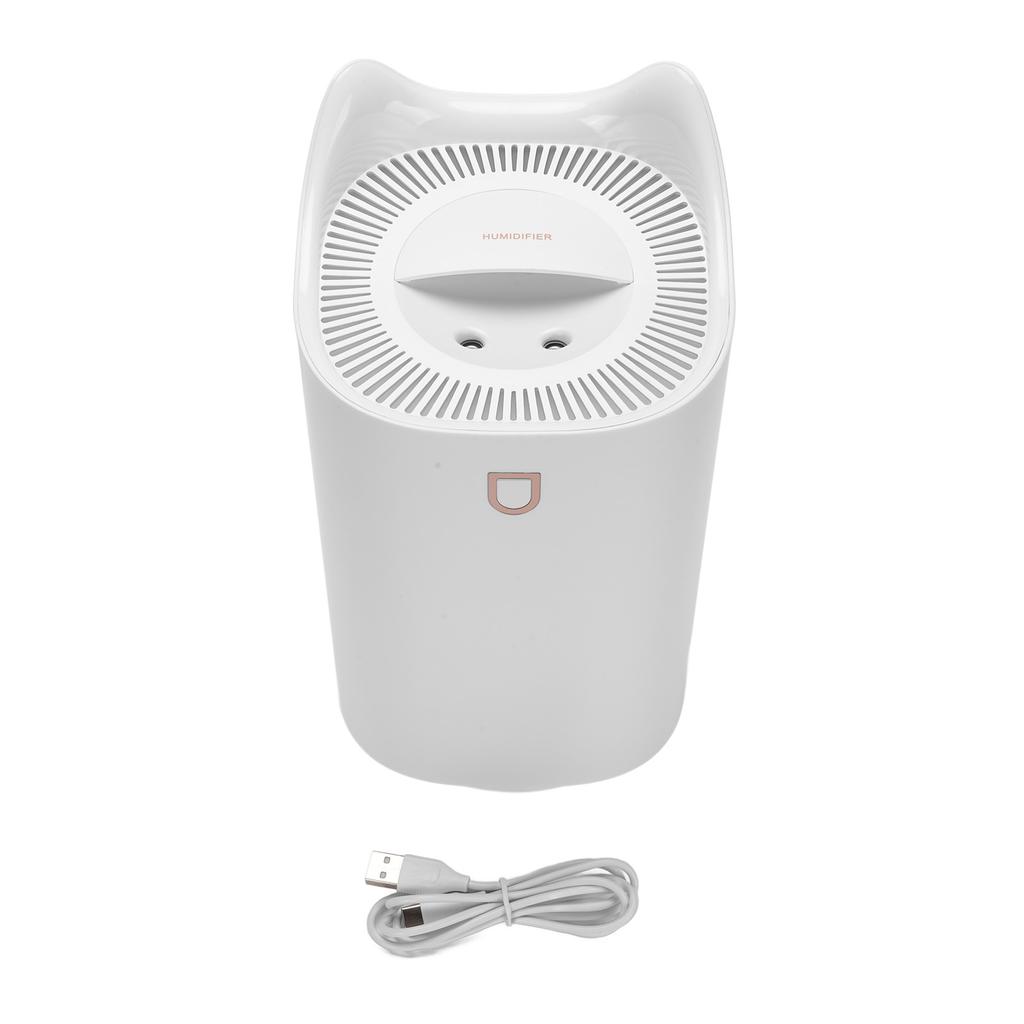 USB Powered Humidifier 3300ML Capacity Double Nozzle Quiet Humidifier for Bedroom Office