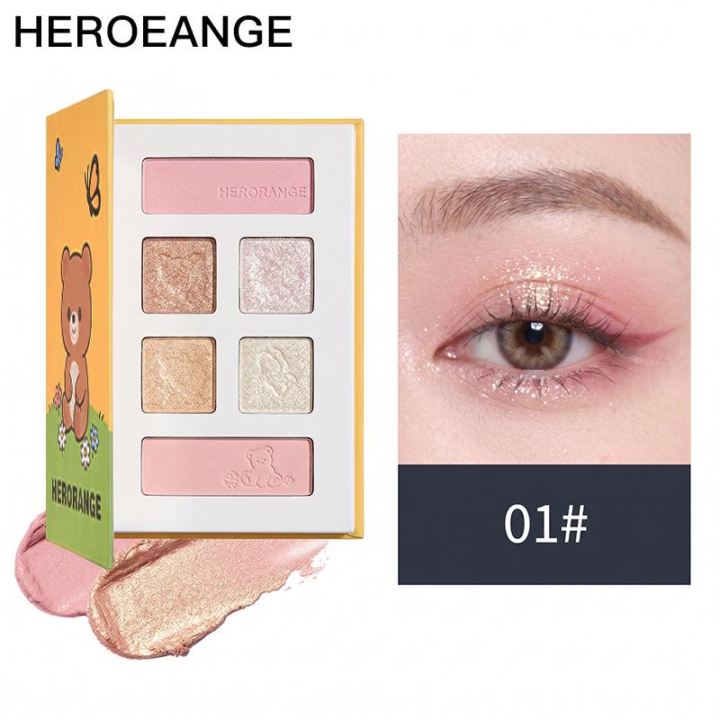 Bear Keke Multi-Use Face Palette – Hot-Selling Matte & Shimmer Eyeshadow, Highlighter, Everyday Versatile All-in-One Makeup.