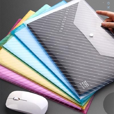 10 peças A4 Transparente Saco de Arquivo Estudante Teste Papel Armazenamento Classificação Documentos de Escritório Pastas Organizador Informações Bolso