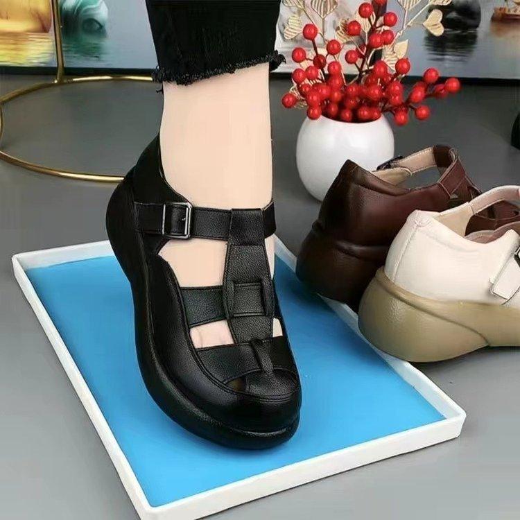 Platform Pig Cage Shoes Slope Heel Cool Slippers Women's Fashion 2025 Summer New Versatile Go Out Platform Sandals Women