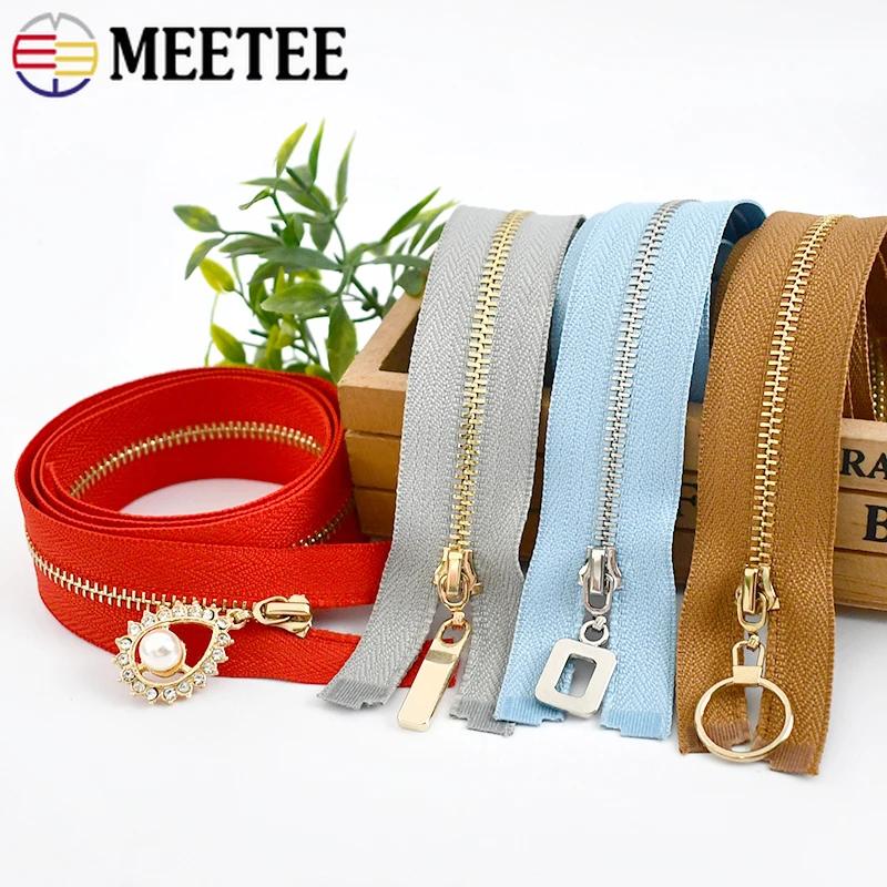 2/5Pcs 3# 40-70cm Open-end Metal Zippers for Sewing Jacket Coat Zipper Tapes Clothes Tent Zip Repair Kit DIY Garment Accessories