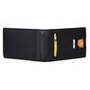 Eddy Black/Orange Money Clip Leather Wallet for Men - Minimal Leather Wallet for Men