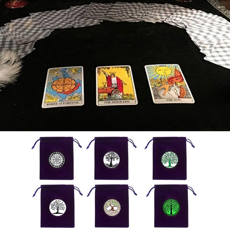 Divinations Tarot Card Dices Bag Mini Wedding Bag Tablecloth Oracles Card Game Bag Jewelry Storage Drawstring Tarot Bags