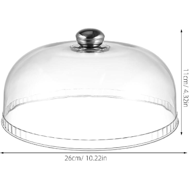 Clear Cake Dome Cover: Cake Stand Cover Food Plate Lid Clear Cloche Bell Cover Cake Dome Round Display Cake Plate Serving Platter Punch Bowl Food