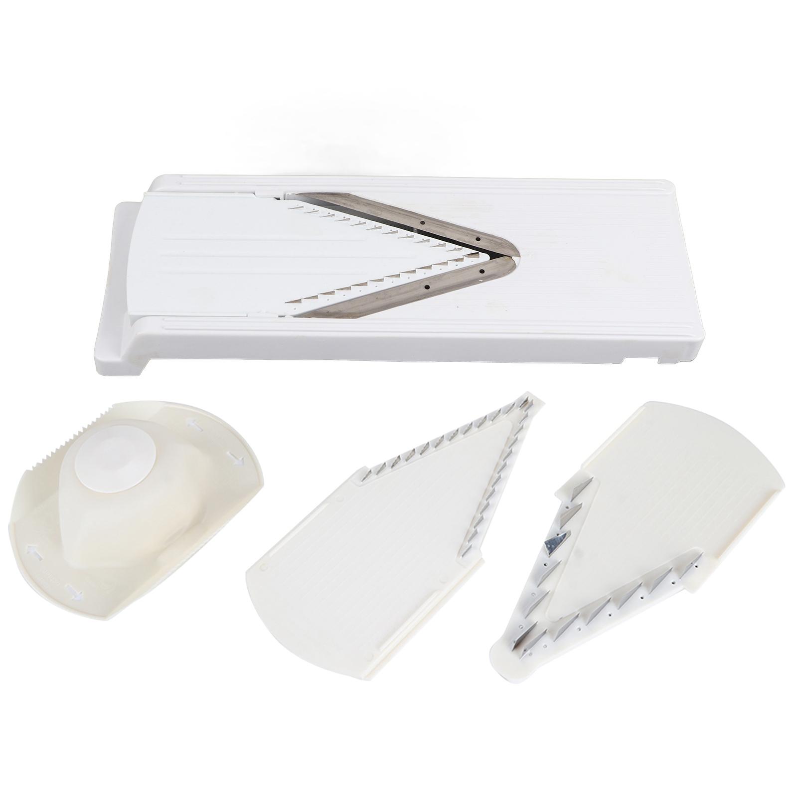 ZK20 Многофункциональная бытовая V-образная терка-слайсер с ручным держателем, лезвие из нержавеющей стали светло-серый