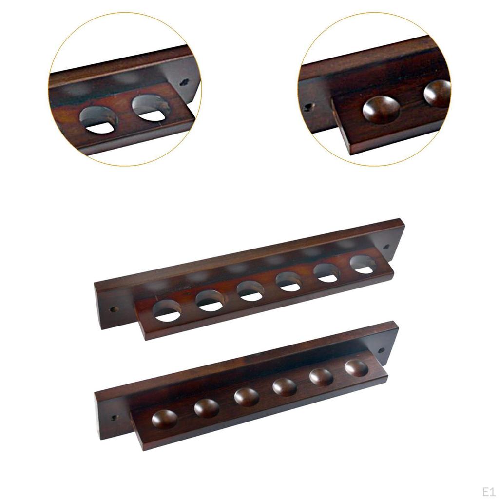 Billiard Cue Rack Accessory Bracket Stand Rest Space Saving Wall Mounted Wood Ornament for Room