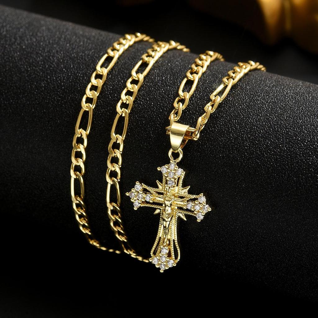 European & American Cross Pendant Men's Necklace - Unisex Style