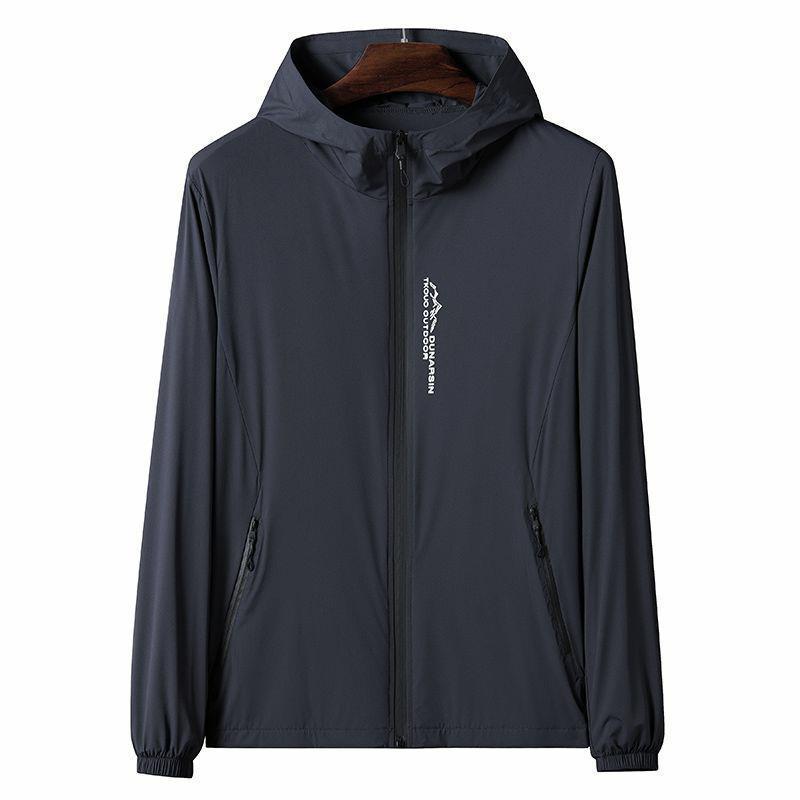 2024 Men's Hooded Ice Silk Sun Protection Jacket - Lightweight, Breathable, Outdoor Summer Wear