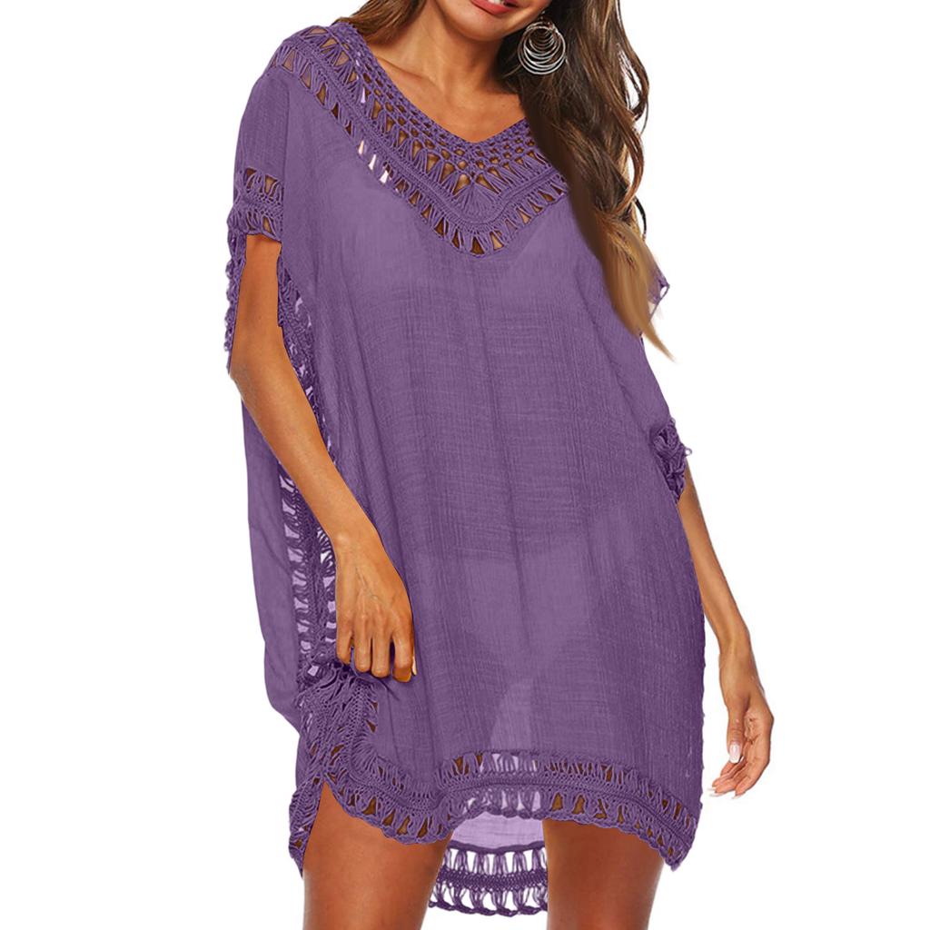Dames Cover-up Edge Hollow Strand Cover-up Losse Jurk