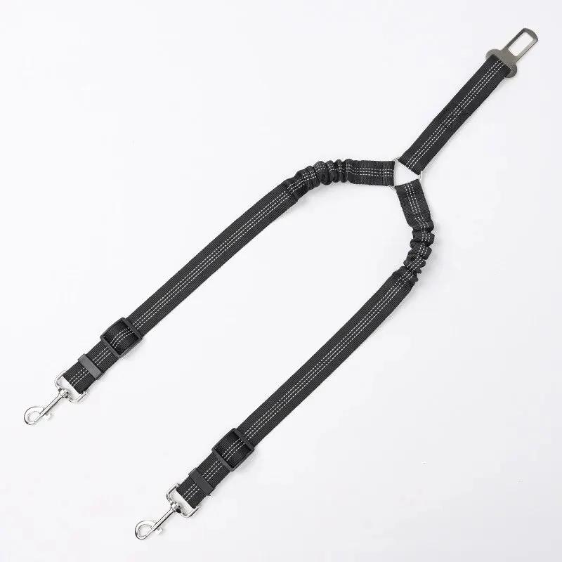 Pet Three-head Leash, Can Walk Two Pets At The Same Time, Nylon Retractable Leash Outdoor Car Dog Cat Leash