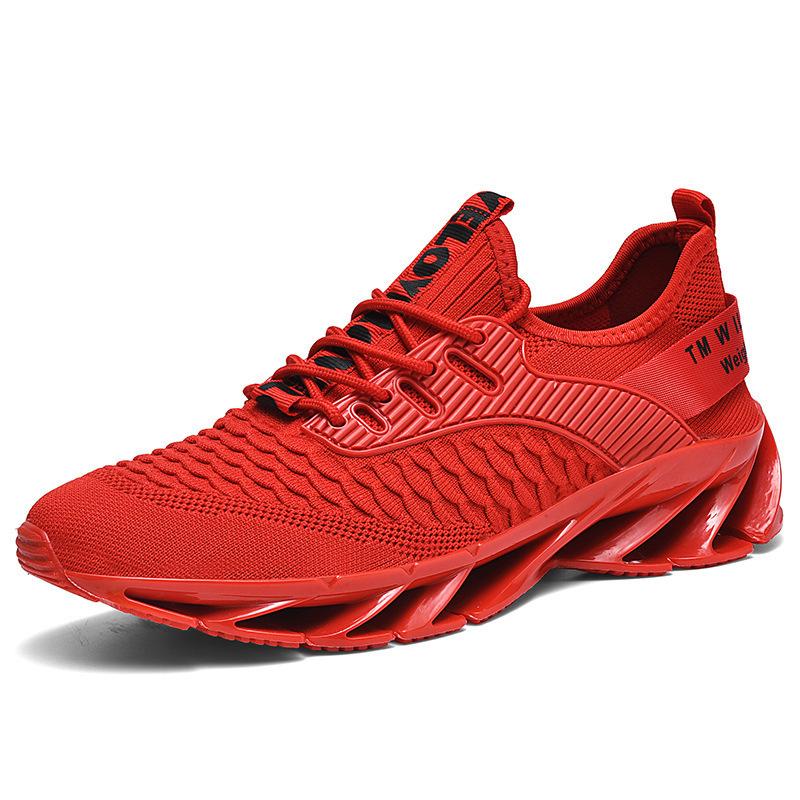 Spring men's shoes red shock-absorbing sports casual running shoes heightening men's blade shoes