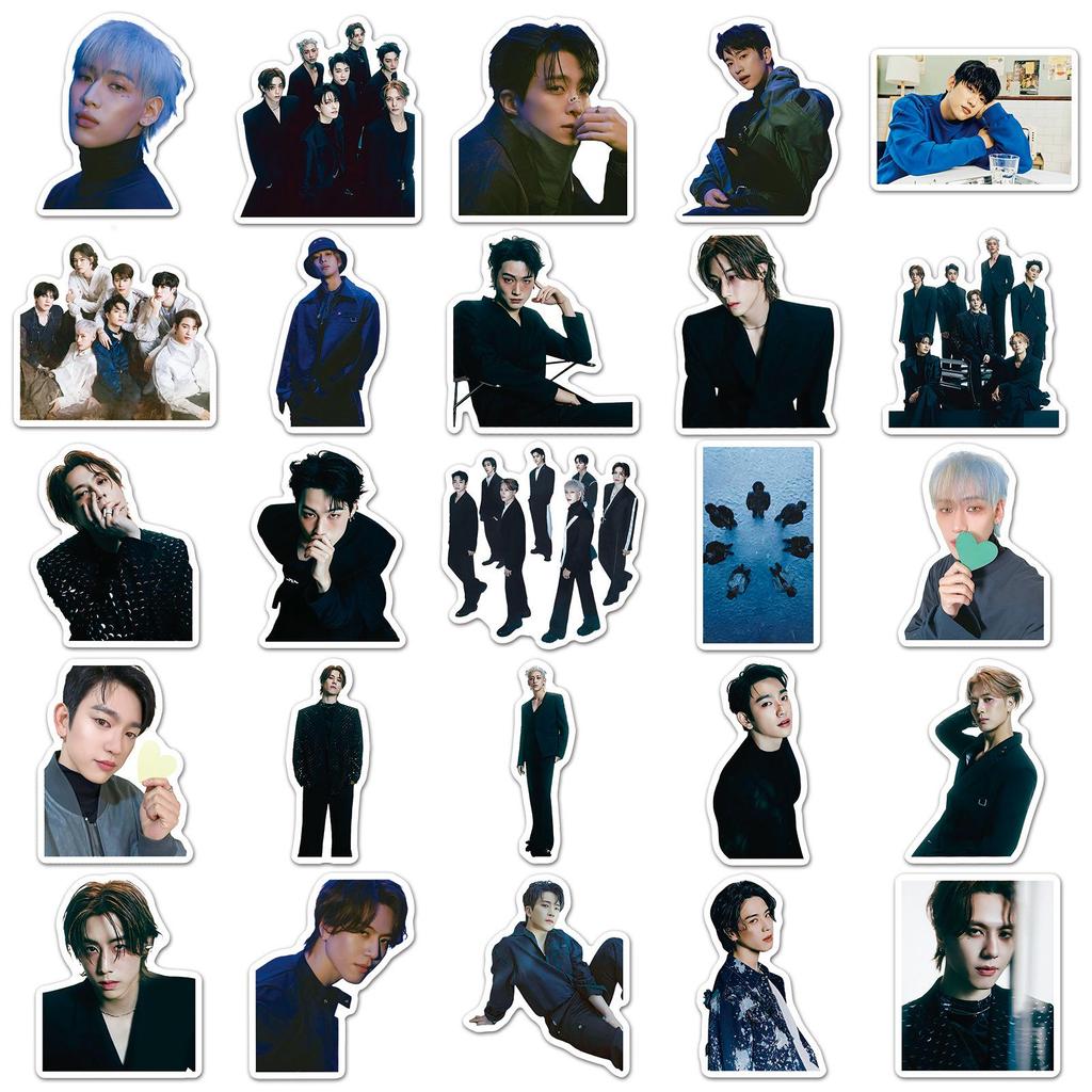 GOT7 Trendy Decorative Stickers - 50 Sheets for Suitcases, Thermos Cups, and Refrigerators