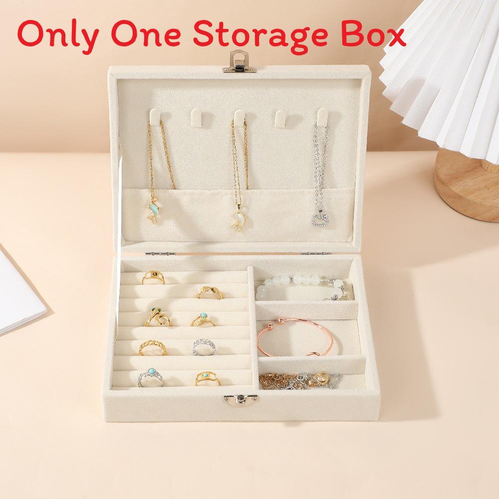 Jewelry Organizer Box With Lock For Necklace Earrings And Bracelets Home Storage Solution