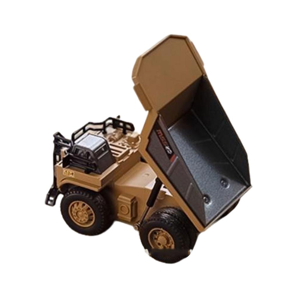 1:64 Scale Mini RC Dump Truck App Remote Control Rechargeable Micro Engineering Vehicle Hobby Collection Gift
