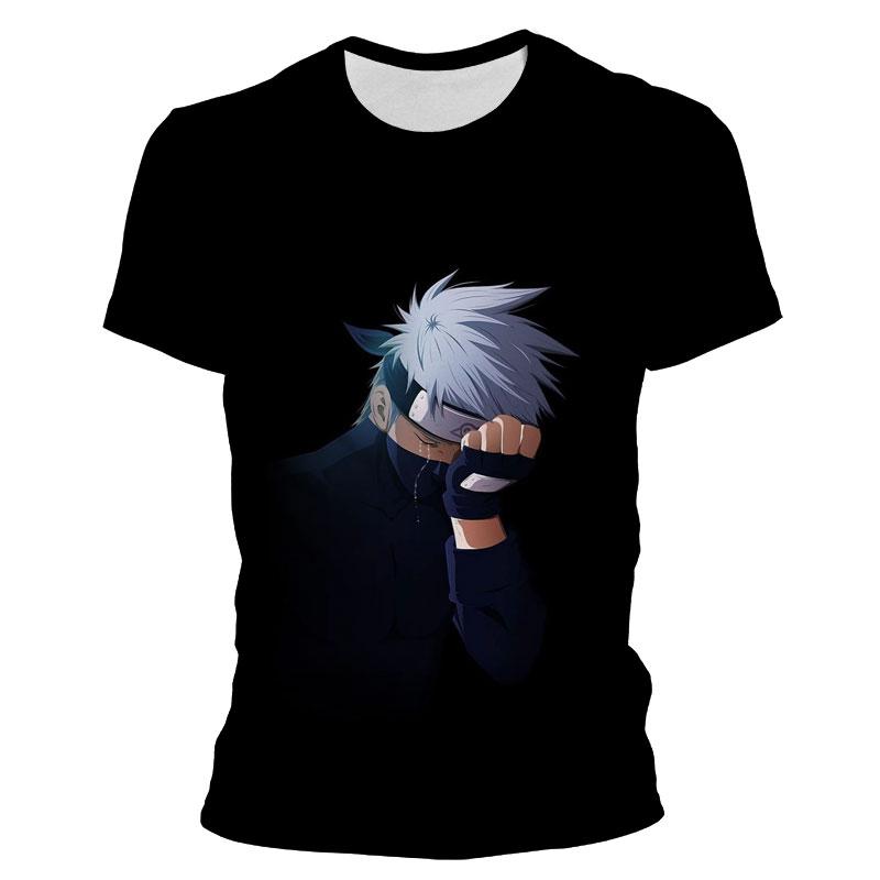 Ny mote T-skjorte for menn Naruto Kakashi Cartoon Anime Barn T-skjorter Sommer Kortermede Kvinner Oversized klær Topper
