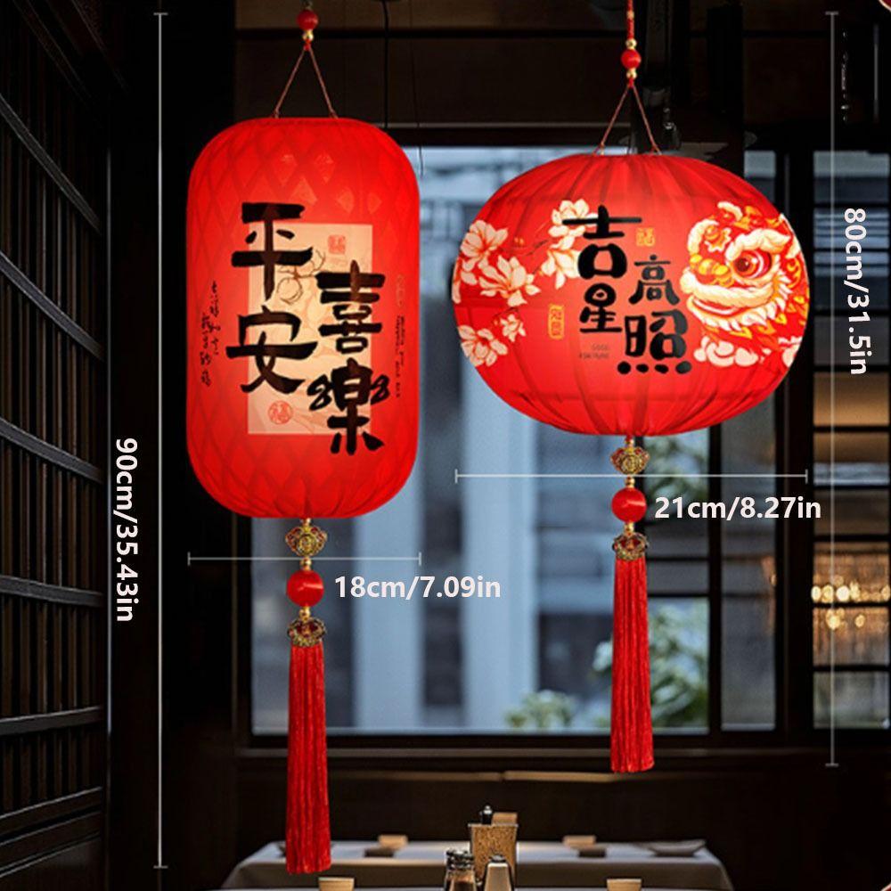 Red Snake Year Lantern Hanging Ornament New Year Hanging Lantern  Spring Festival