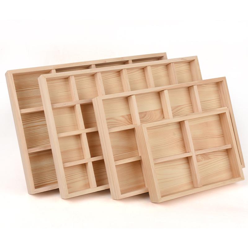 Japanese Style Solid Pine Wood Jewelry Display Tray