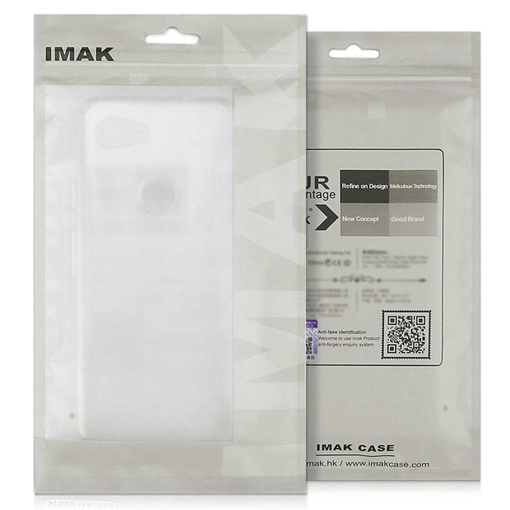 IMAK UX-4 Series For iPhone 15 Case Straight Frame Four Corner Shockproof Clear TPU Cover