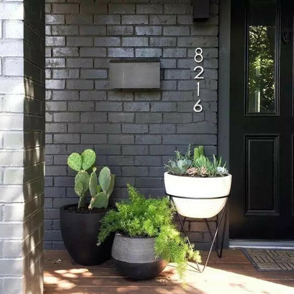 Stal Nierdzewna Numer Litery Pokoju Adres Numerowy Naklejka 3D Tabliczka na Drzwi Znak Wystrój Domu Wysoka Jakość Fabrycznie Nowy