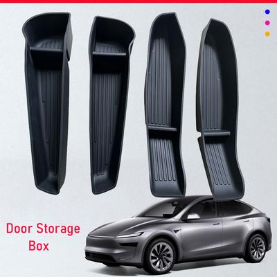 Anti-dirty Door Side Storage Box for Tesla Model 3 Y YL Juniper 2025 2026 Front & Rear Door Pocket Organizer Trays Accessories