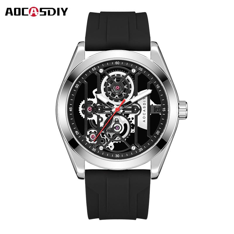Classic Silicone Bracelet Watch Top Brand New Fashion High Men's Watch Simple Silicone Strap Men's Watch