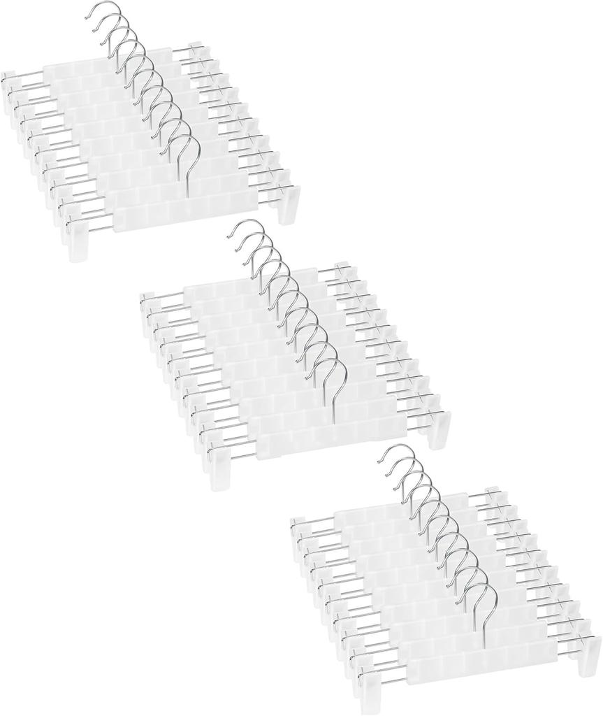 Hosenbügel mit Clips, Rockbügel, 360° drehbare Haken, platzsparende Kleiderbügel für Hosen, Röcke, Kleidung, Jeans