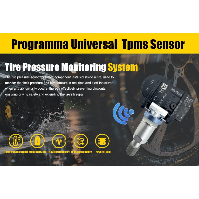 1/4PCS Tire Pressure Monitoring Sensor TPMS 4250C477 For Peugeot 4008 Mitsubishi Outlander Compatible With 1612477080 433MHZTire Pressure Monitoring