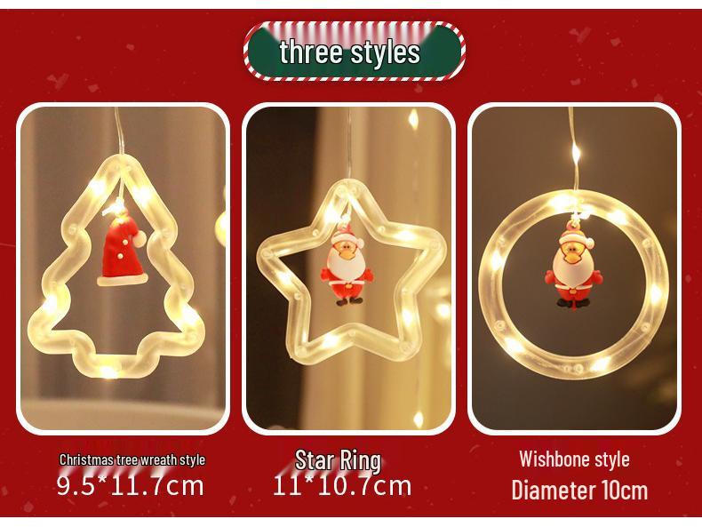 USB LED Icicle String Lights with Star & Curtain Design for Christmas