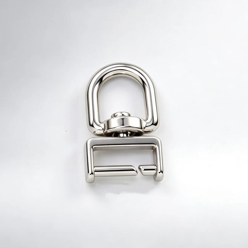 Zinc Alloy Swivel D Ring Clasps 360 Degree Rotation Rust Resistant For Diy Bag Pet Collar Sewing Projects