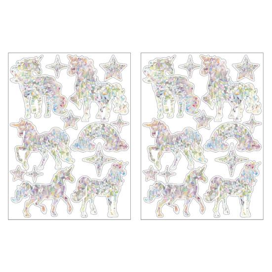 

2 Sheets Rainbow Window Clings Strikes Decorative Prism to Prevent Bird Static Decals Butterfly Flower Heart M