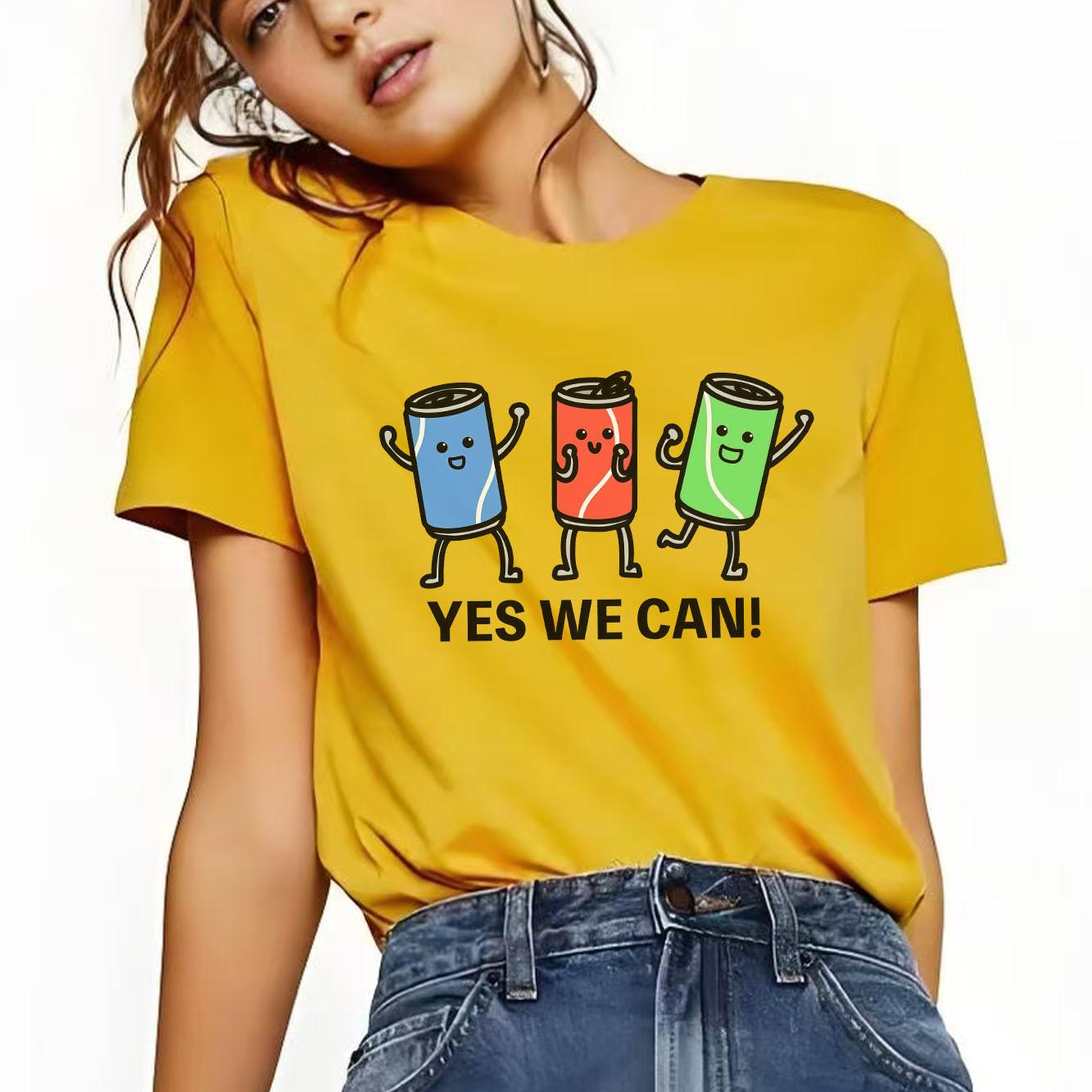 

Fashionable and cute cartoon printed pattern daily Tshirt short sleeved round neck versatile Womens Tshirt 4XL