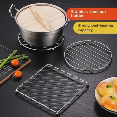 Thick Stainless Steel Kitchen Pot Mat - Heat-Resistant, Anti-Scald Insulation Pad for Dishes and Table